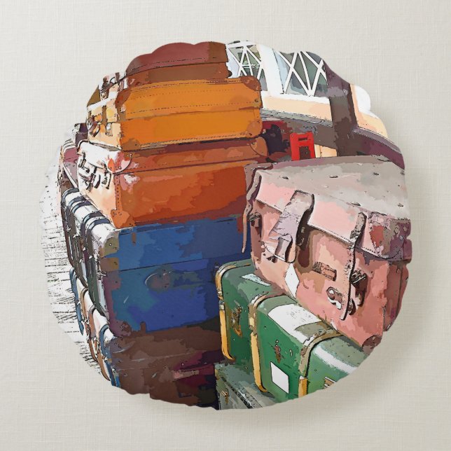 ZUGSTATIONEN RUNDES KISSEN (Vorderseite)