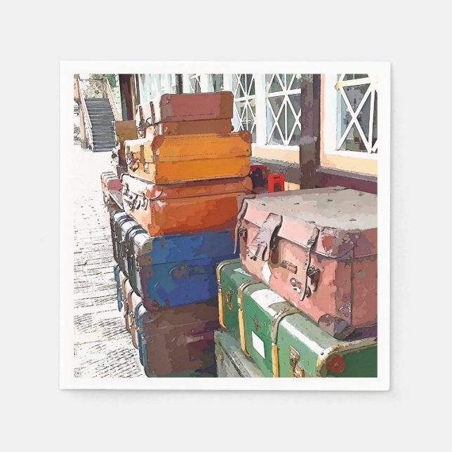 ZUGSTATIONEN SERVIETTE (Vorderseite)