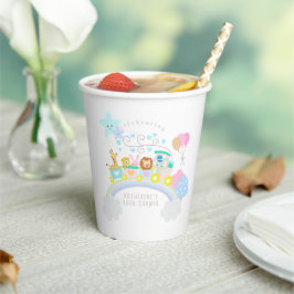 Zugtiere Baby Pastel Blue Pappbecher