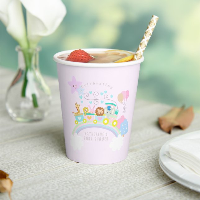 Zugtiere Baby Pastel Blue Pappbecher (In Situ)