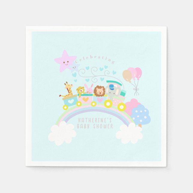 Zugtiere blau serviette (Vorderseite)