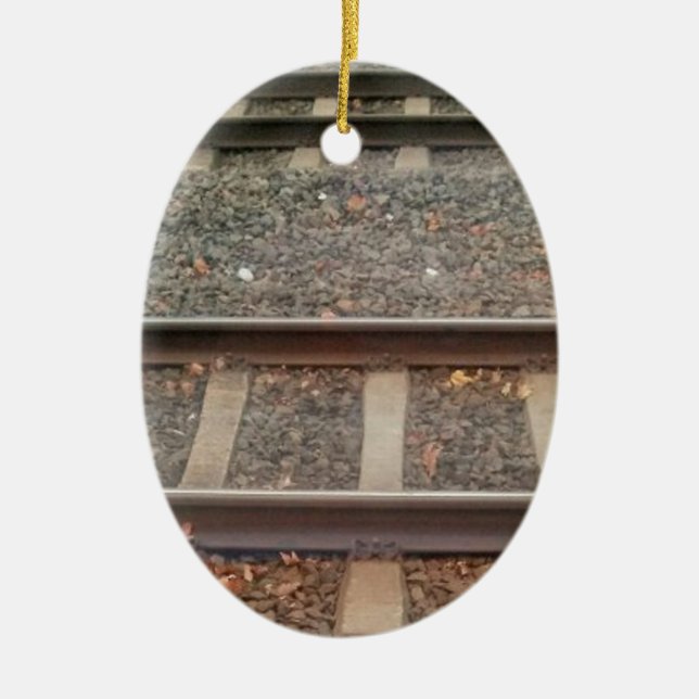 Zugtrassen, Bahn Keramik Ornament (Vorne)