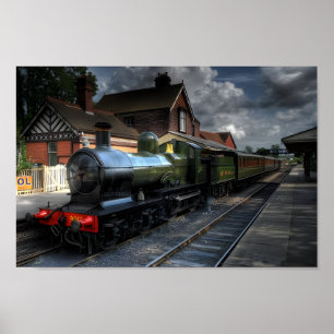 Zugträume: Nostalgisches Eisenbahnwerk Poster