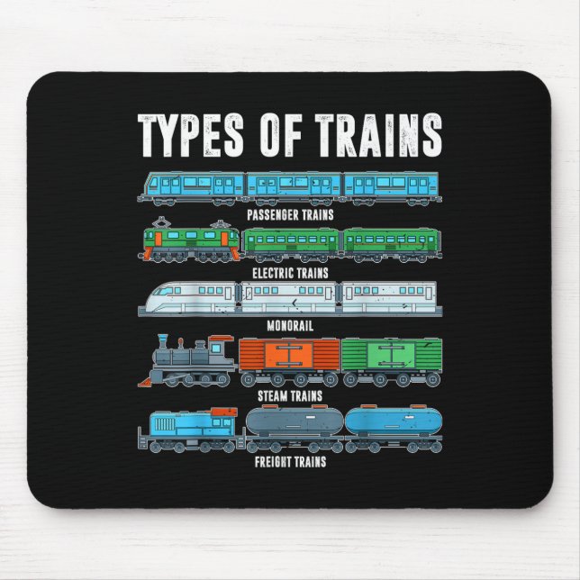 Zugtypen Shirt Kleinkind Kleinwagen Lokomotive Son Mousepad (Vorne)