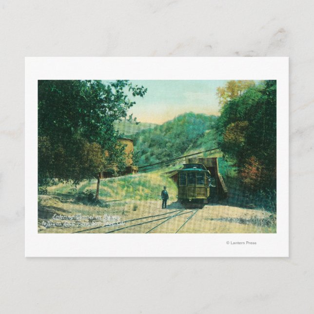 Zugübersicht in den Tunnel nach Alum Rock Postkarte (Vorderseite)