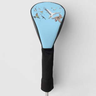 Zugvögel, die ihre Flüge aufspüren Illustration Golf Headcover