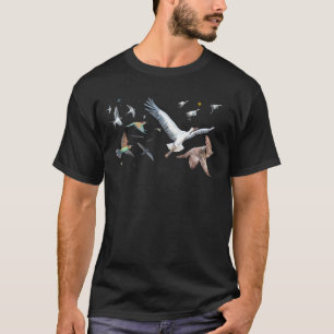 Zugvögel, die ihre Flüge aufspüren Illustration T-Shirt