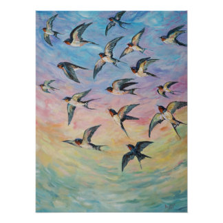 Zugvögel Kunst Poster