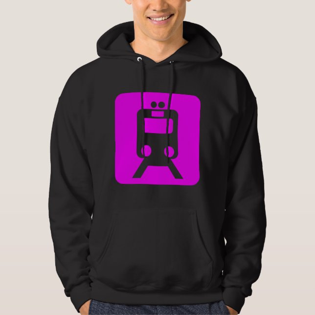 Zugzeichen - Magenta Hoodie (Vorderseite)