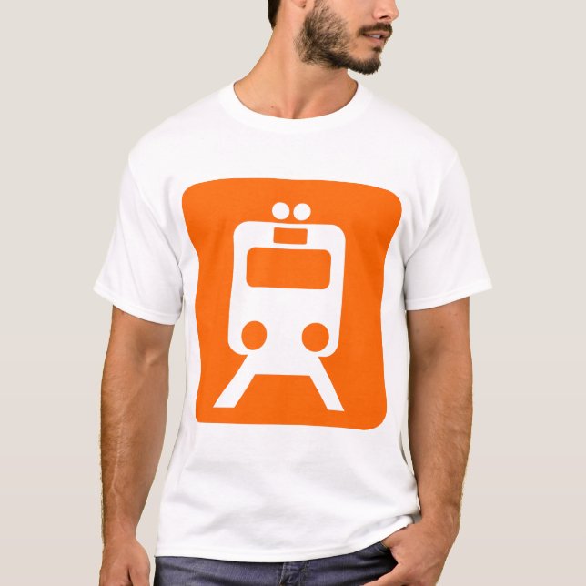 Zugzeichen - Orange T-Shirt (Vorderseite)