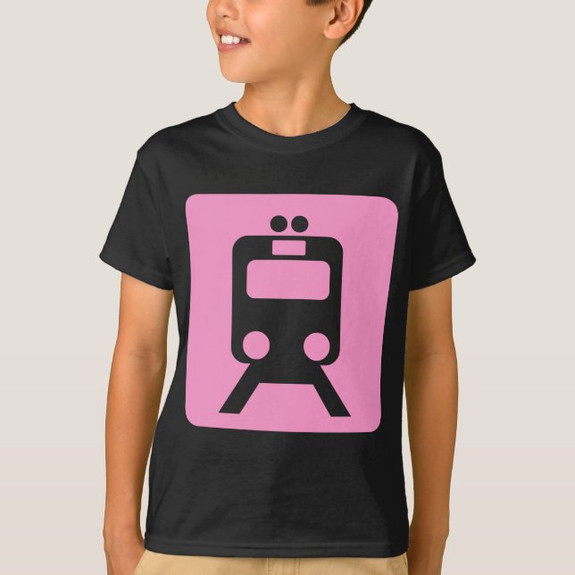 Zugzeichen - Rosa T-Shirt (Vorderseite)