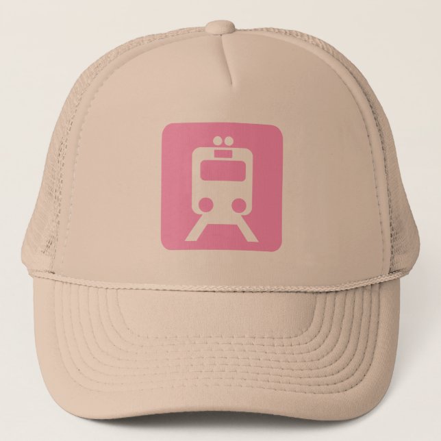 Zugzeichen - Rosa Truckerkappe (Vorderseite)