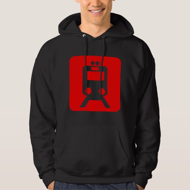 Zugzeichen - Rot Hoodie (Vorderseite)