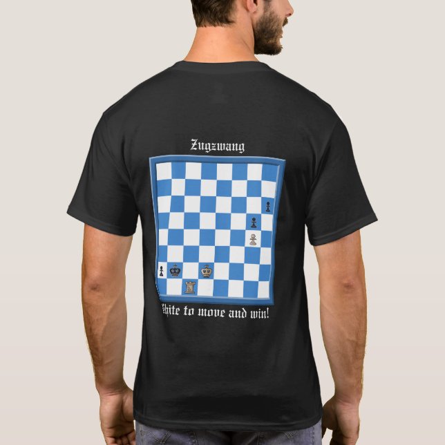 Zugzwang Schachpuzzle T-Shirt (Rückseite)