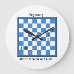 Zugzwang Schess Puzzle Große Wanduhr