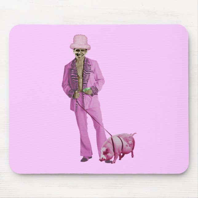 Zuhälter Obama und das Schwein Mousepad (Vorne)