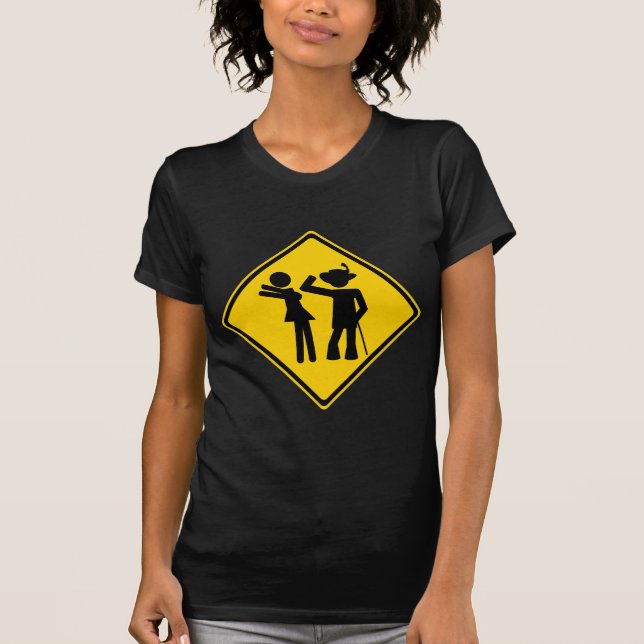 Zuhälter-Rückhandverkehrsschild T-Shirt (Vorderseite)