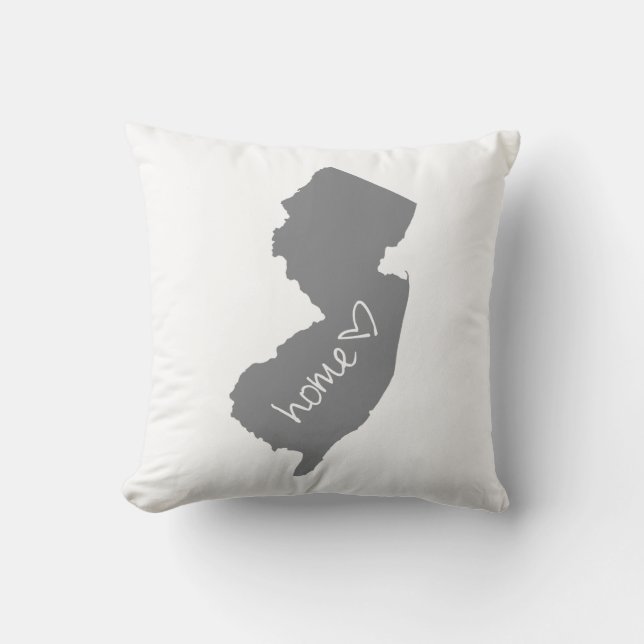 Zuhause <3 New-Jersey Kissen (Vorderseite)