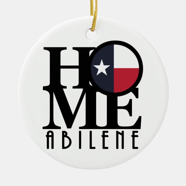 ZUHAUSE Abilene Texas Keramik Ornament (Vorne)