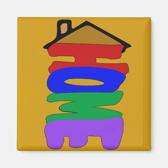 Zuhause Abstrakt Magnet (Vorne)