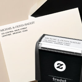 Zuhause-Adresse-Briefmarke für Einladungen zurückg Permastempel