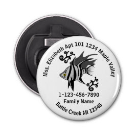 Zuhause-Adresse der alten Ehefrau verloren Flaschenöffner