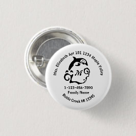 Zuhause-Adresse der verlorenen Dolphin-Schwimmfami Button