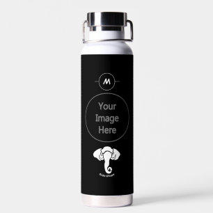 Zuhause-Adresse der White Elephant Family republik Trinkflasche