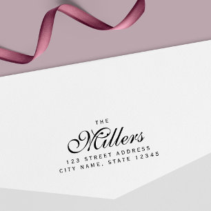 Zuhause-Adresse für benutzerdefinierte Eleganfamil Permastempel