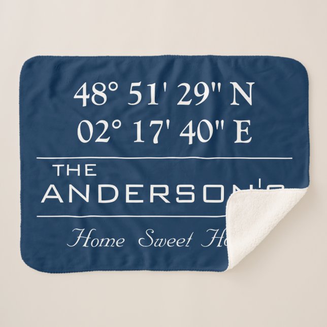 Zuhause-Adresse für den benutzerdefinierten Latitu Sherpadecke (Vorderseite (Horizontal))