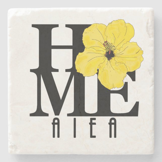 ZUHAUSE Aiea Hawaii Steinuntersetzer (Vorderseite)