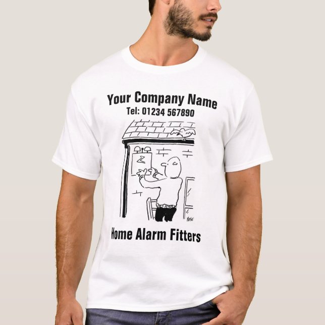 Zuhause Alarm Cartoon T-Shirt (Vorderseite)