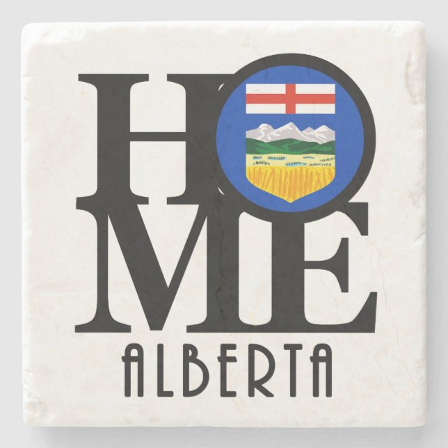 ZUHAUSE Alberta Canada Steinuntersetzer (Vorderseite)