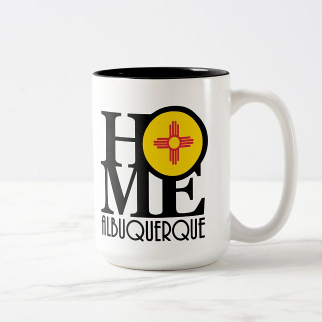 ZUHAUSE Albuquerque NM 15oz Zweifarbige Tasse (Rechts)