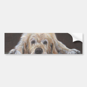 Zuhause-allein goldener Retriever-Autoaufkleber Autoaufkleber