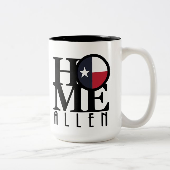ZUHAUSE Allen Texas 15oz Zweifarbige Tasse (Rechts)