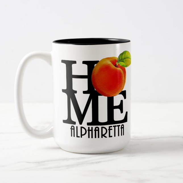 ZUHAUSE Alpharetta Georgia 15oz Zweifarbige Tasse (Links)