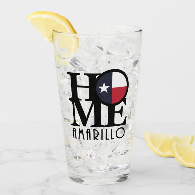 ZUHAUSE Amarillo Texas Glas (Vorderseite Ice)