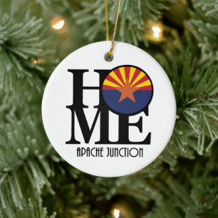 ZUHAUSE Apache Junction Arizona Keramik Ornament