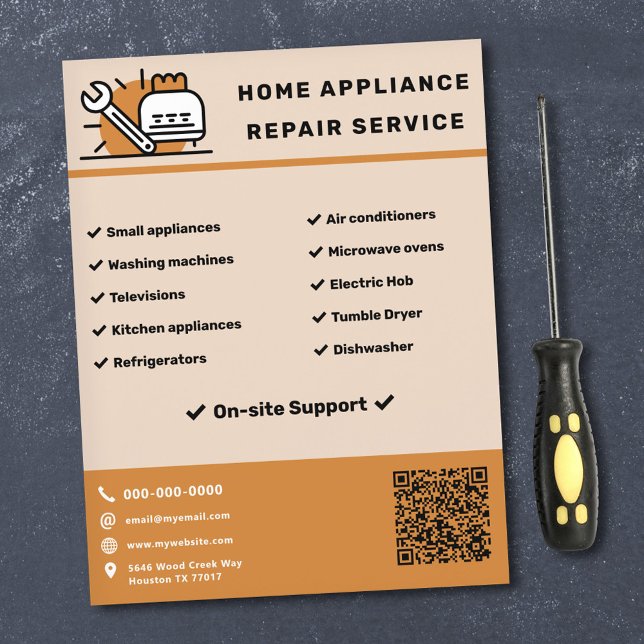 Zuhause-Appliance-Reparaturservice-Flyer Flyer (Home Appliance Repair Service Flyer)