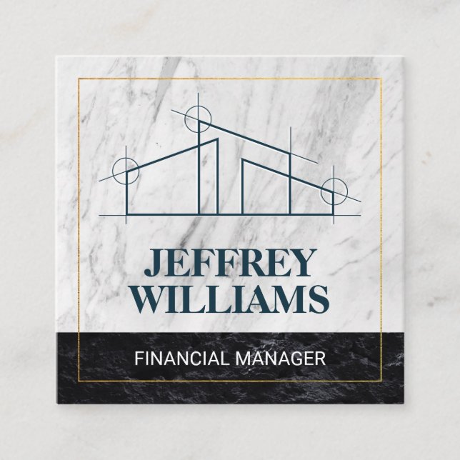 Zuhause Architect Logo Quadratische Visitenkarte (Vorderseite)