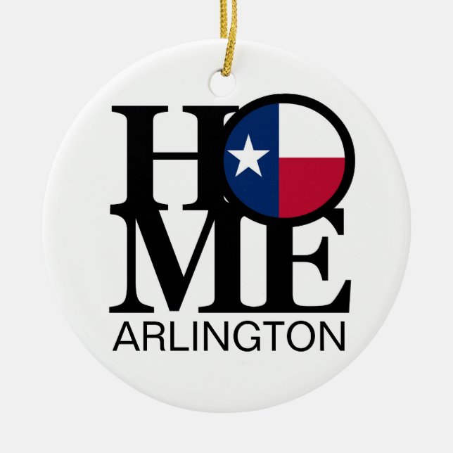 ZUHAUSE Arlington TX Keramik Ornament (Vorne)