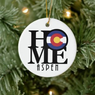 ZUHAUSE Aspen Colorado Keramik Ornament