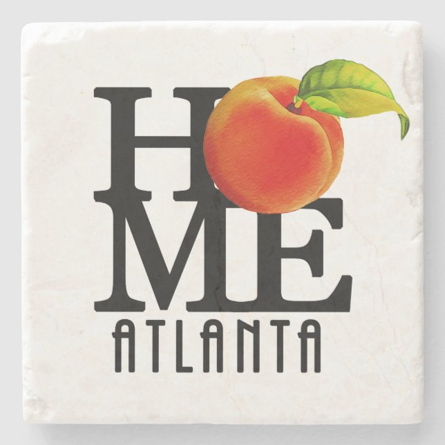 ZUHAUSE Atlanta Georgia Steinuntersetzer (Vorderseite)