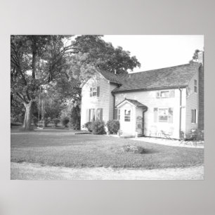 Zuhause auf der Farm/Schwarz-Weiß-Fotografie Poster