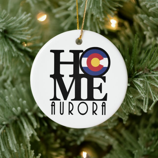 ZUHAUSE Aurora Colorado Keramik Ornament (Baum)