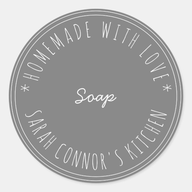 Zuhause aus Liebe Soap Kraft Wellness-Center Runder Aufkleber (Vorderseite)