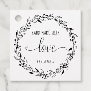 Zuhause aus Liebe typografisch Geschenkanhänger