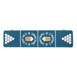 Zuhause & Away Team Beer Logo Ozean Blue Custom Pong Tisch