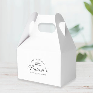Zuhause-Bäckerei-Logo-Konditorei im klassischen St Geschenkschachtel